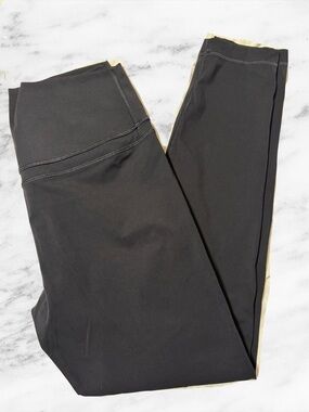 CRZ YOGA Black Leggings with Cream Side Trim
